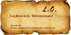 Lejbovics Odisszeusz névjegykártya